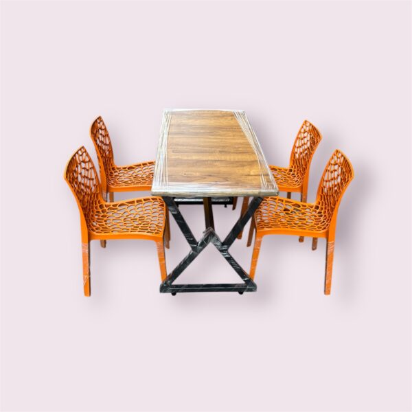 Modern 4-Seater Dining Table and Chair Set
